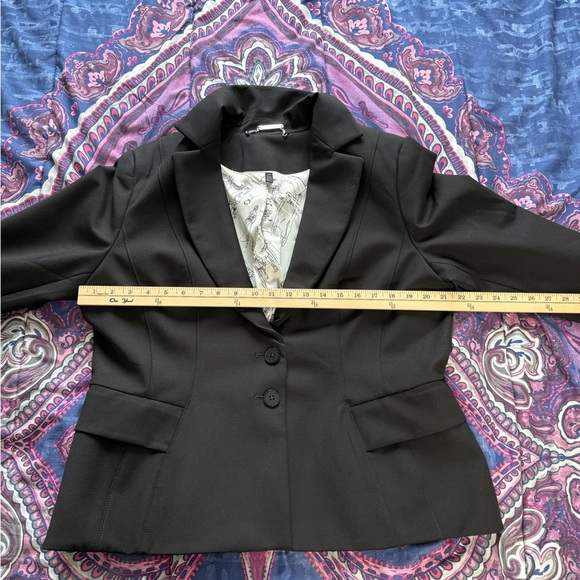 White House Black Market Women’s Black Button Up Blazer Plus Size 18W - Picture 7 of 8